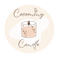 Cute cocooning candle logo rond transparent